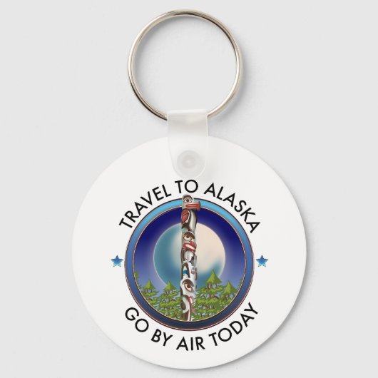 Alaska reislogo sleutelhanger (Voorkant)