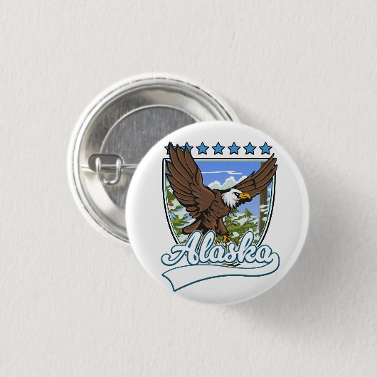 Alaska Reispatch Ronde Button 3,2 Cm (Voorkant /achterkant)