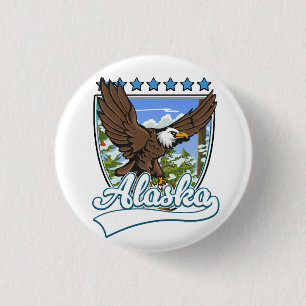 Alaska Reispatch Ronde Button 3,2 Cm