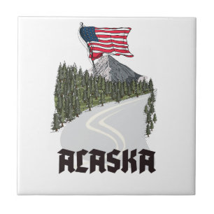 Alaska Reisposter Tegeltje