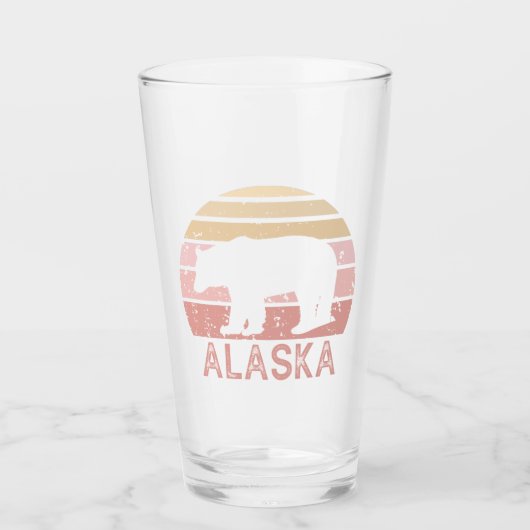 Alaska Retro Beer Glas (Voorkant)
