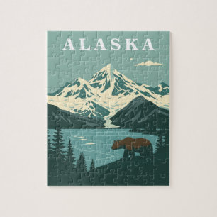 Alaska Retro Reis Grizzlybeer Legpuzzel