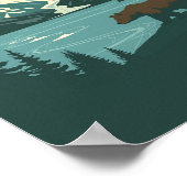 Alaska Retro Travel Grizzly Bear Poster (Hoek)