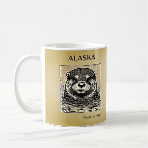 Alaska River Otter Portret Koffie Mok-Tan Koffiemok