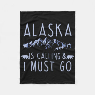 Alaska roept en ik moet gaan Cool Wandelaar Fleece Deken