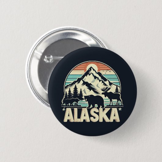 Alaska Ronde Button 5,7 Cm (Voorkant /achterkant)