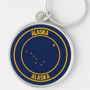 Alaska Round Emblem Sleutelhanger