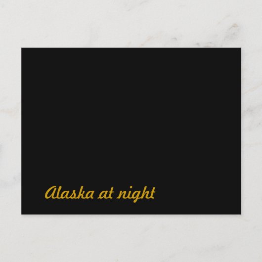 Alaska 's nachts briefkaart (Voorkant)