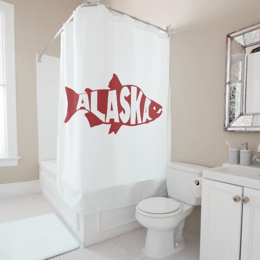 Alaska Salmon Douchegordijn (In situ)