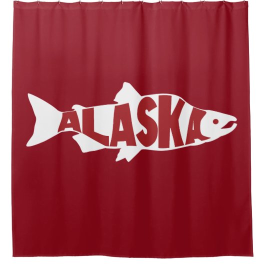 Alaska Salmon Shower Curtain Douchegordijn (Voorkant)