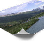 Alaska Schilderachtig met gletsjer Poster (Hoek)