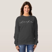 Alaska Script State Dames Sweatshirt (Voorkant volledig)