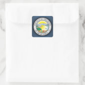 Alaska Seal Vierkante Sticker (Tas)