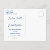 Alaska Shape Photo Heart Outline Save the Date Aankondigingskaart (Achterkant)