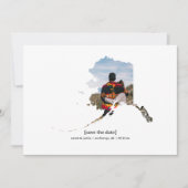 Alaska Sla de datum fotokaart op Save The Date (Voorkant)