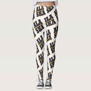 Alaska staat vlag tekstpatroon leggings
