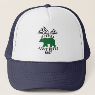 Alaska State Beren 1957 Retro Black Design Trucker Pet