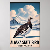 Alaska State Bird - Willow Ptarmigan Vintage