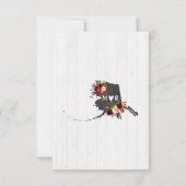 Alaska State Destination Mariage rustique RSVP (Dos)