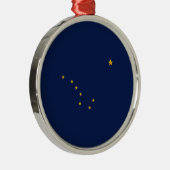 Alaska State Flag Design Metalen Ornament (Rechts)