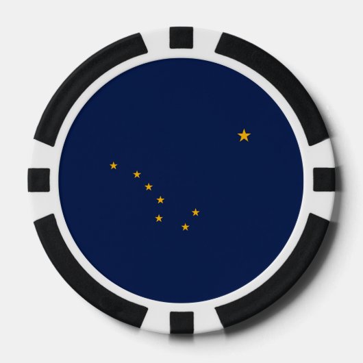 Alaska State Flag Design Poker Chips (Voorkant)