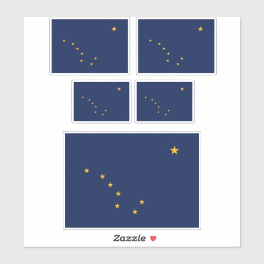 Alaska State Flag Design Sticker (Vel)