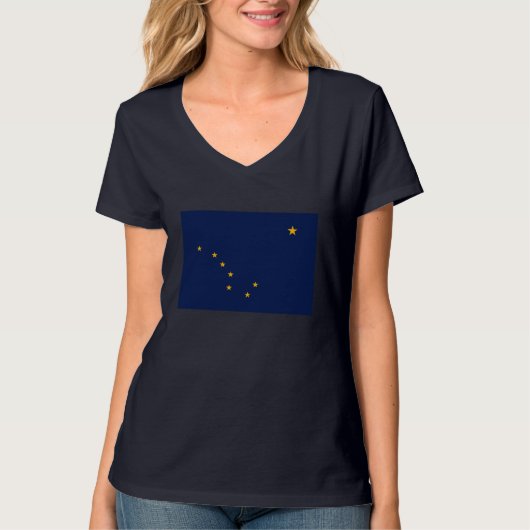 Alaska State Flag Design T-shirt (Voorkant)