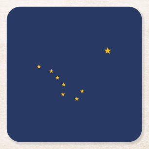Alaska State Flag Design Vierkante Kartonnen Onderzetter
