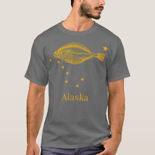 Alaska State Flag Halibut Vist T-shirt