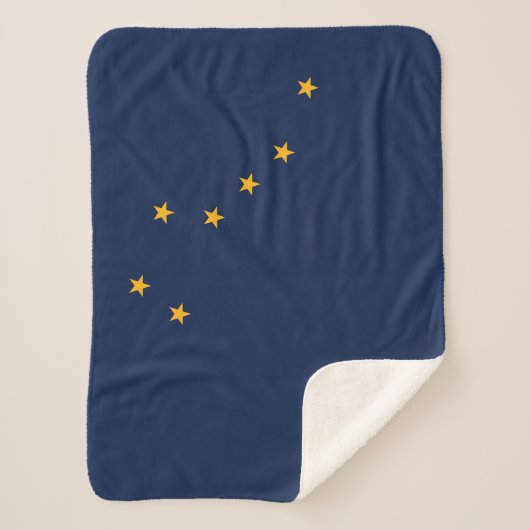 Alaska State Flag Print Patriottisch Sherpa Deken (Voorkant)