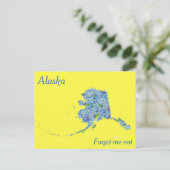 Alaska State Flower Collage Map Briefkaart (Staand voorkant)