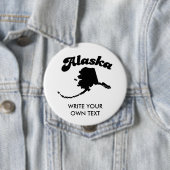 ALASKA STATE MOTTO T-SHIRT RONDE BUTTON 4,0 CM (In situ)