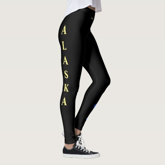 Alaska State Ouget Me Nots State Flower Leggings (Droite)