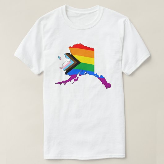 Alaska State Pride LGBTQ Progress Pride T-shirt (Design voorkant)