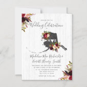 Alaska State rustieke magnetische bruiloft uitnodi Magnetische Uitnodiging (Voorkant)