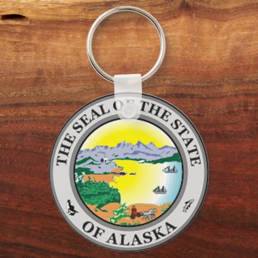 Alaska State Seal Sleutelhanger (Voorkant)