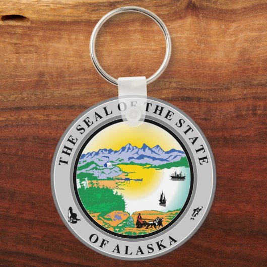 Alaska State Seal Sleutelhanger (Voorkant)