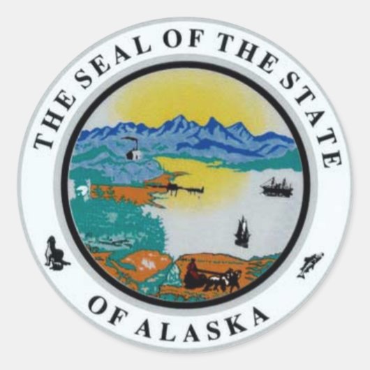 Alaska State Seal Stickers (Voorkant)