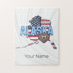 Alaska State Verenigde Staten Kaart  Verenigde Sta Legpuzzel