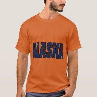 Alaska State Vlag Naam Design T-shirt