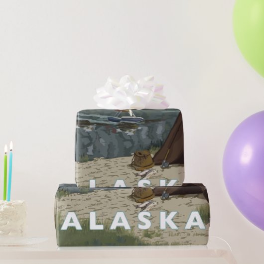 Alaska Struik Plane Souvenirs Cadeaupapier (Feestgeschenken)