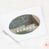 Alaska Struik Plane Souvenirs Ovale Sticker (Envelop)