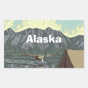 Alaska Struik Plane Souvenirs Rechthoekige Sticker