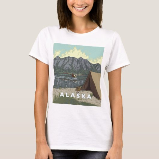 Alaska Struik Plane Souvenirs T-shirt (Voorkant)