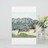 Alaska Struik Planet en Vist reizen Briefpapier (Staand voorkant)