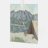 Alaska Struik Planet en Vist reizen Glas Ornament (Voorkant links)