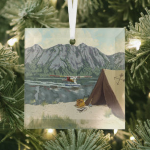 Alaska Struik Planet en Vist reizen Glas Ornament