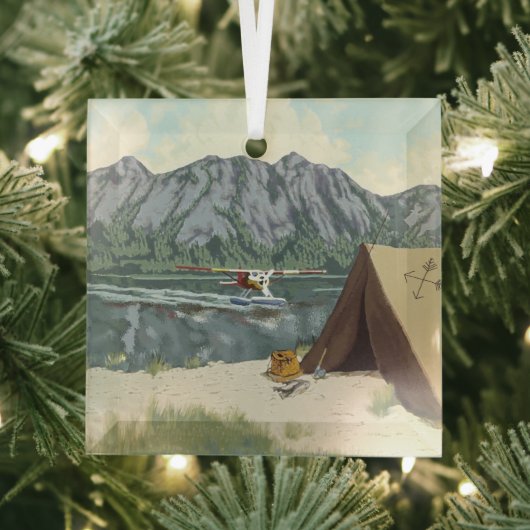 Alaska Struik Planet en Vist reizen Glas Ornament (Insitu)