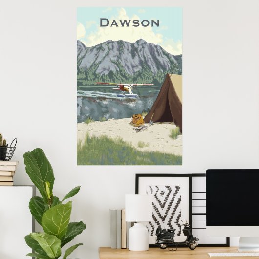 Alaska Struik Planet en Vist reizen Poster (Thuiskantoor)