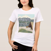 Alaska Struik Planet en Vist reizen Tri-Blend Shirt (Voorkant)